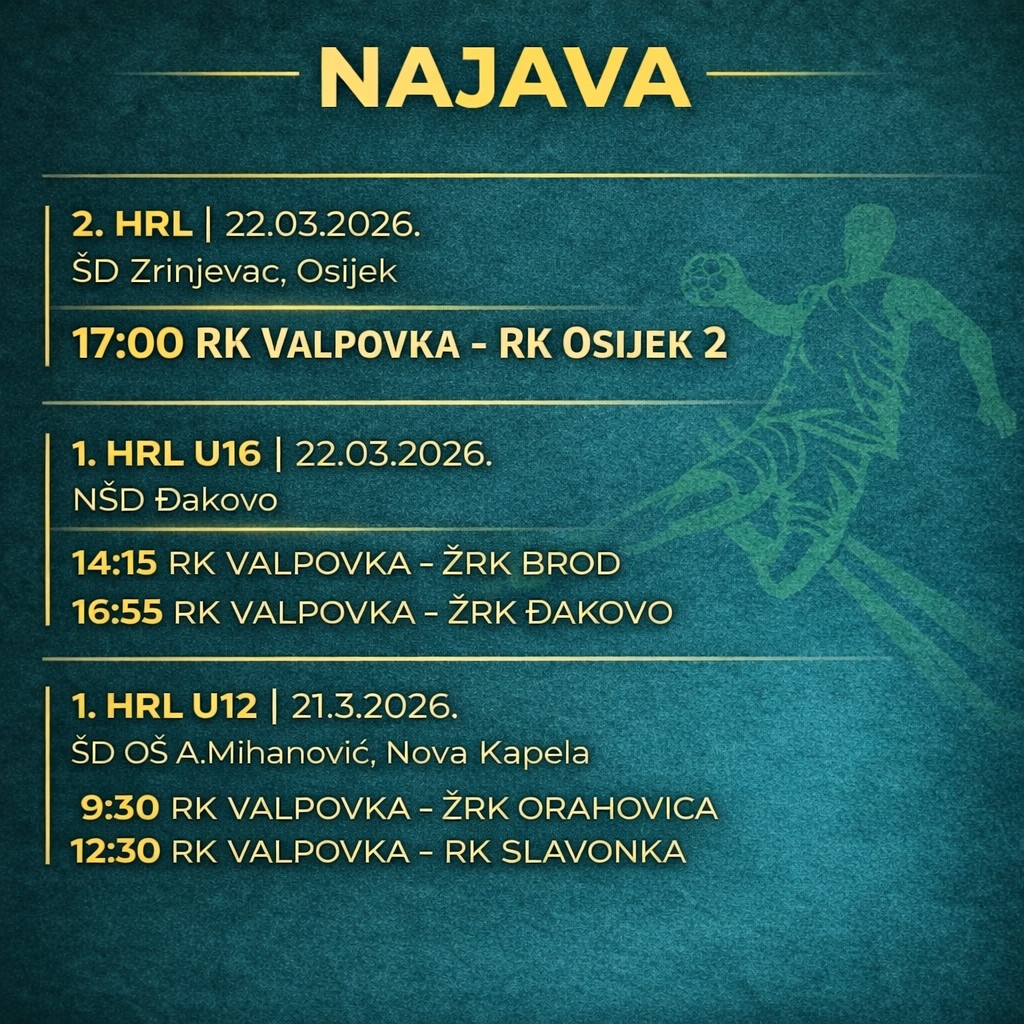 RK Valpovka: Bogat rukometni vikend za sve uzraste